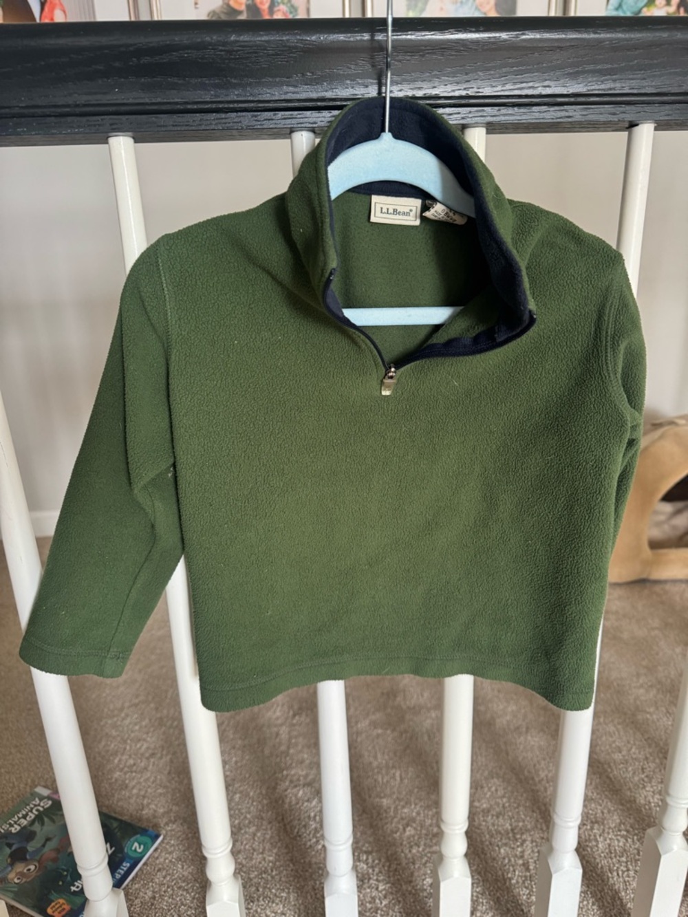 L.L. Bean Fleece Green Zip Up 4T